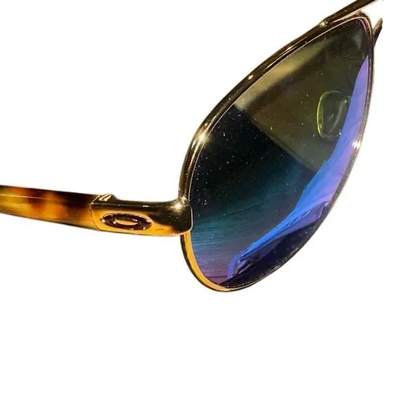 NEW Oakley feedback Polished Gold Tort POLARIZED Galaxy sunglasses - Picture 4 of 8